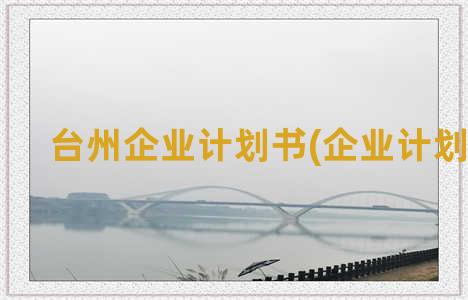 台州企业计划书(企业计划范文)